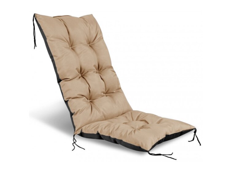 Zahradní prošívaný podsedák na židli s opěrkou 50x50x80 cm CALLUM color 21 béžová Mybesthome