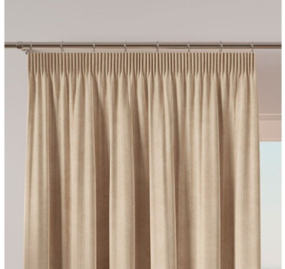 Dekorační krátký závěs s řasící páskou VALMI 140x160 cm color 015 krémová (cena za 1 kus) MyBestHome