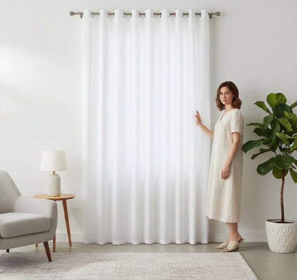 Dekorační dlouhá voálová záclona s kroužky EDEN bílá 400x250 cm MyBestHome