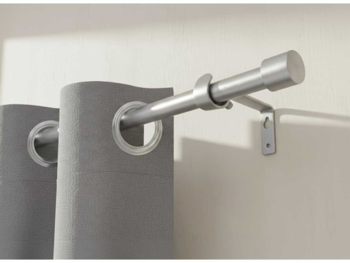 Kovová teleskopická garnýž VINCENZO stříbrná matná 200-350 cm Ø 16/19 mm jednořadá Mybesthome