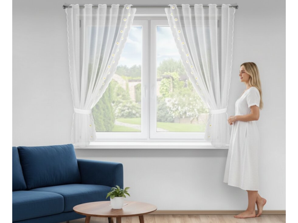 Set 2 kusy dekorační záclona s průvlekem na garnýž LIZZA 140x180 cm MyBestHome