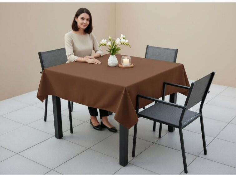 Venkovní čtvercový ubrus TERRA color 22 hnědá, různé rozměry Mybesthome