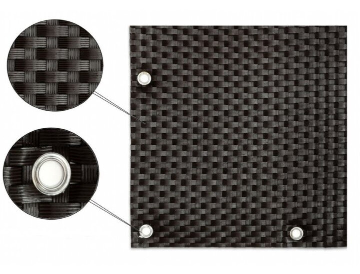 Balkonová ratanová zástěna s očky MALMO výška 90 cm, 100 cm, 110 cm - cena za 1 běžný metr tmavě hnědá MyBestHome