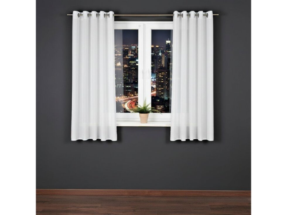 Dekorační záclona s kroužky BASIC bílá 145x170 cm (cena za 1 kus) MyBestHome