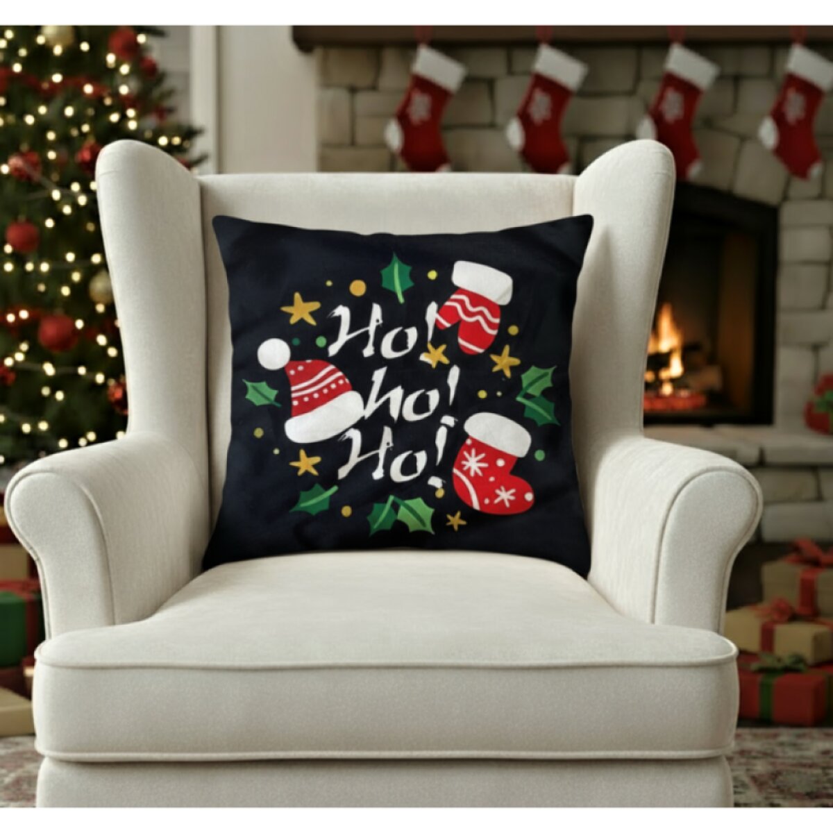Vánoční povlak na polštář CHRISTMAS JOY 40x40 cm mikrovlákno