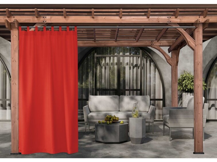Venkovní zahradní závěs s poutky SANTIAGO color 10 červená, různé rozměry MyBestHome