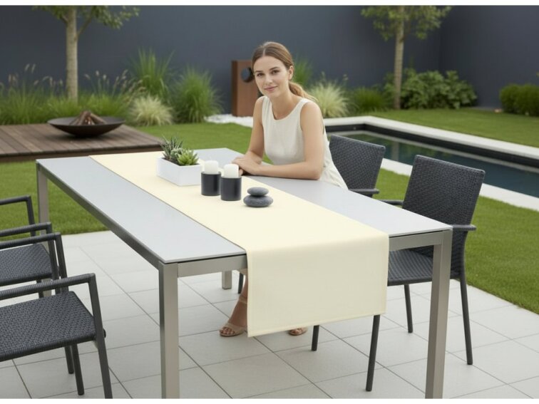 Venkovní běhoun - ubrus RUNNER color 16 smetanová, různé rozměry Mybesthome