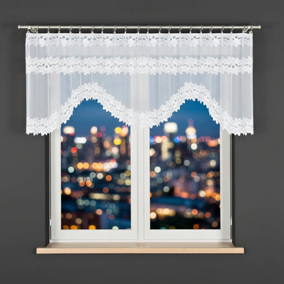 Dekorační oblouková krátká záclona na žabky BASTIA 230x80 cm MyBestHome