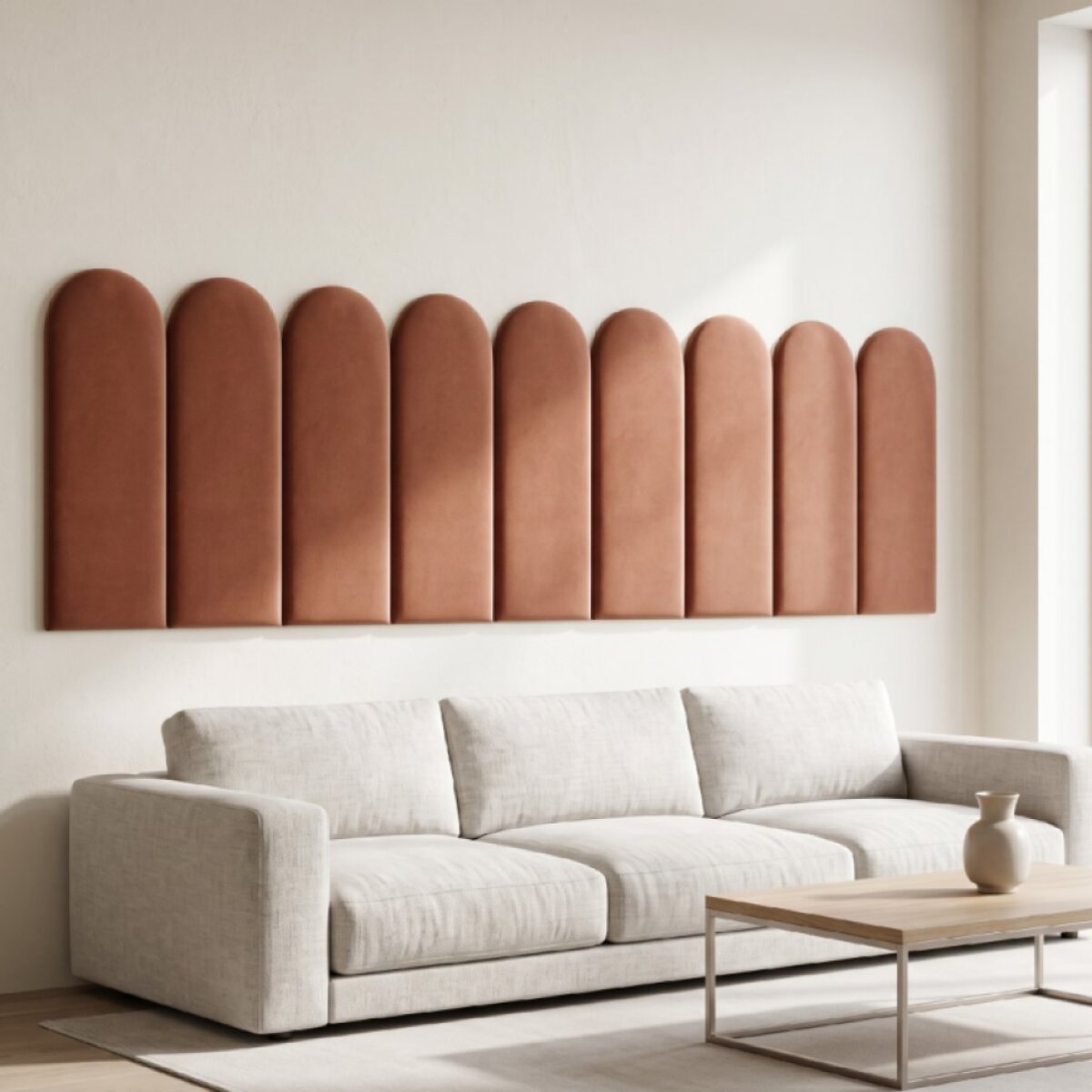 Čalouněný nástěnný panel různé rozměry x šířka 30 cm růžová oblouk MyBestHome