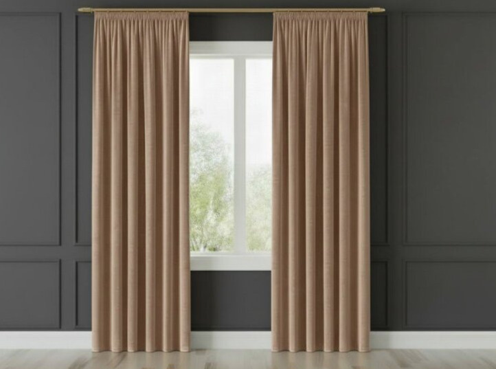 Dekorační závěs s řasící páskou VALMONT 140 cm x 250 nebo 260 cm color 001 béžová (cena za 1 kus) MyBestHome