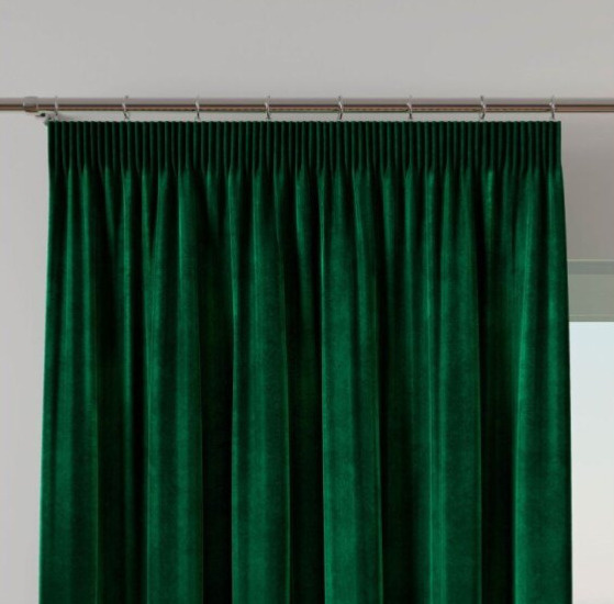 Dekorační závěs s řasící páskou VALMONT 140 cm x 250 nebo 260 cm color 010 zelená (cena za 1 kus) MyBestHome