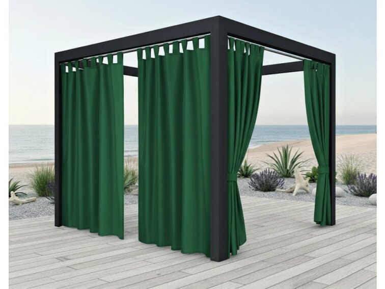 Venkovní zahradní závěs s poutky PORTO zelená 08 různé rozměry Mybesthome