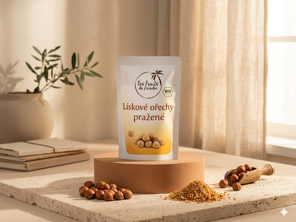 Lískové ořechy natural pražené BIO 1 kg LES FRUITS DU PARADIS