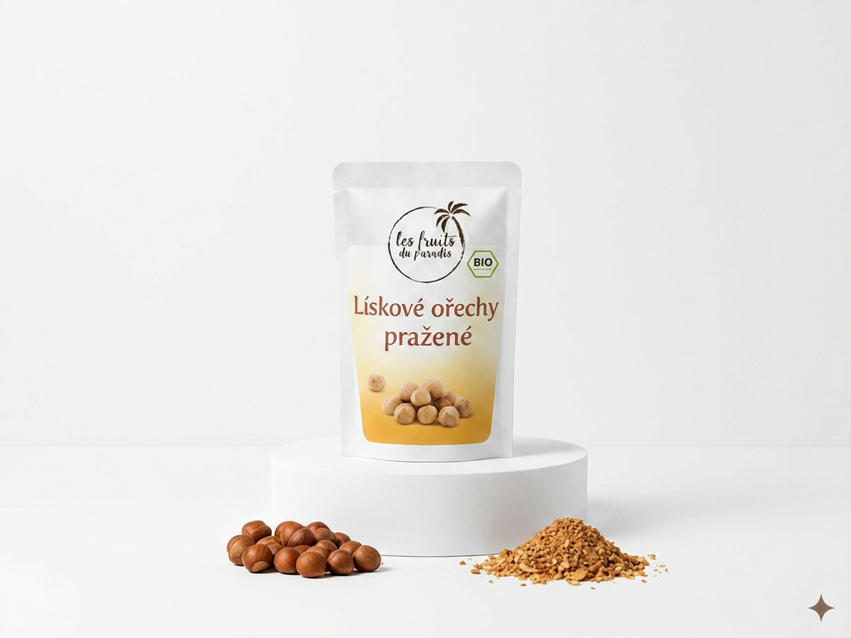 Lískové ořechy natural pražené BIO 500 g LES FRUITS DU PARADIS