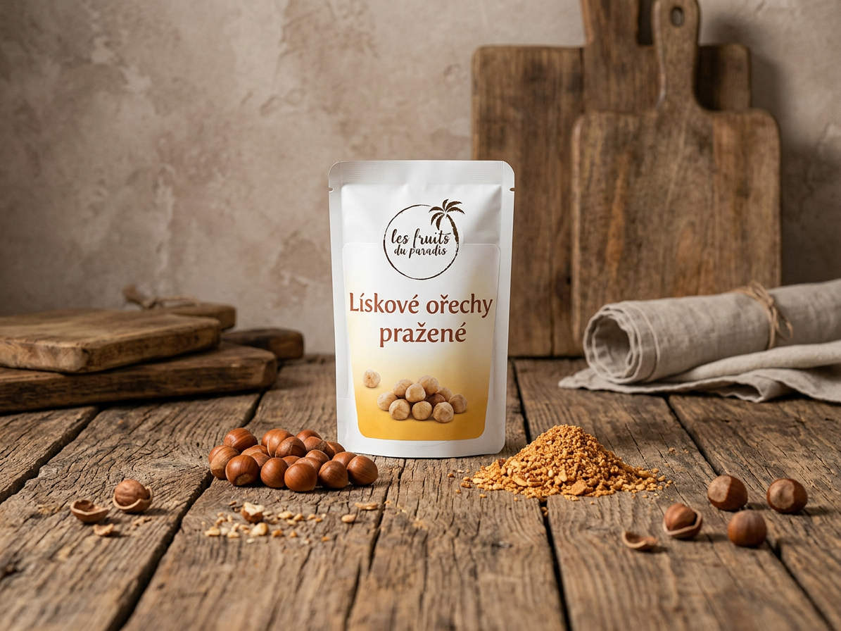 Lískové ořechy natural pražené 200 g LES FRUITS DU PARADIS