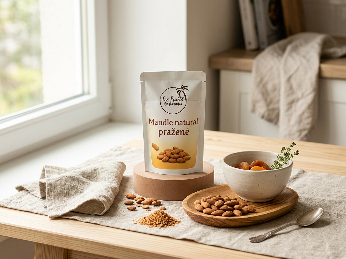 Mandle natural pražené CZ 200 g LES FRUITS DU PARADIS