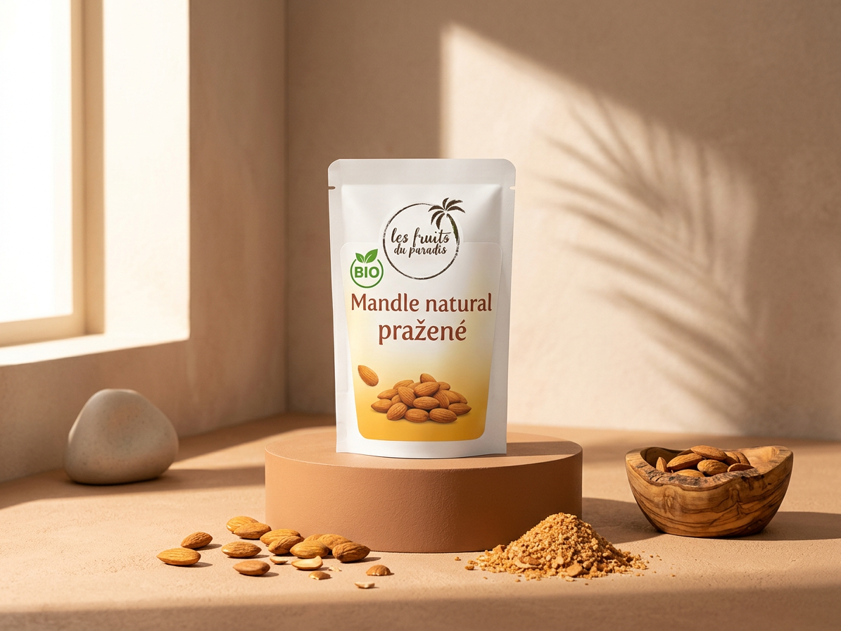 Mandle natural pražené BIO 1 kg LES FRUITS DU PARADIS
