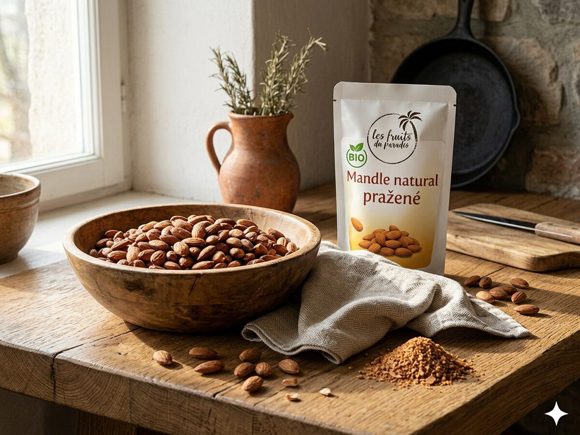 Mandle natural pražené BIO 500 g LES FRUITS DU PARADIS