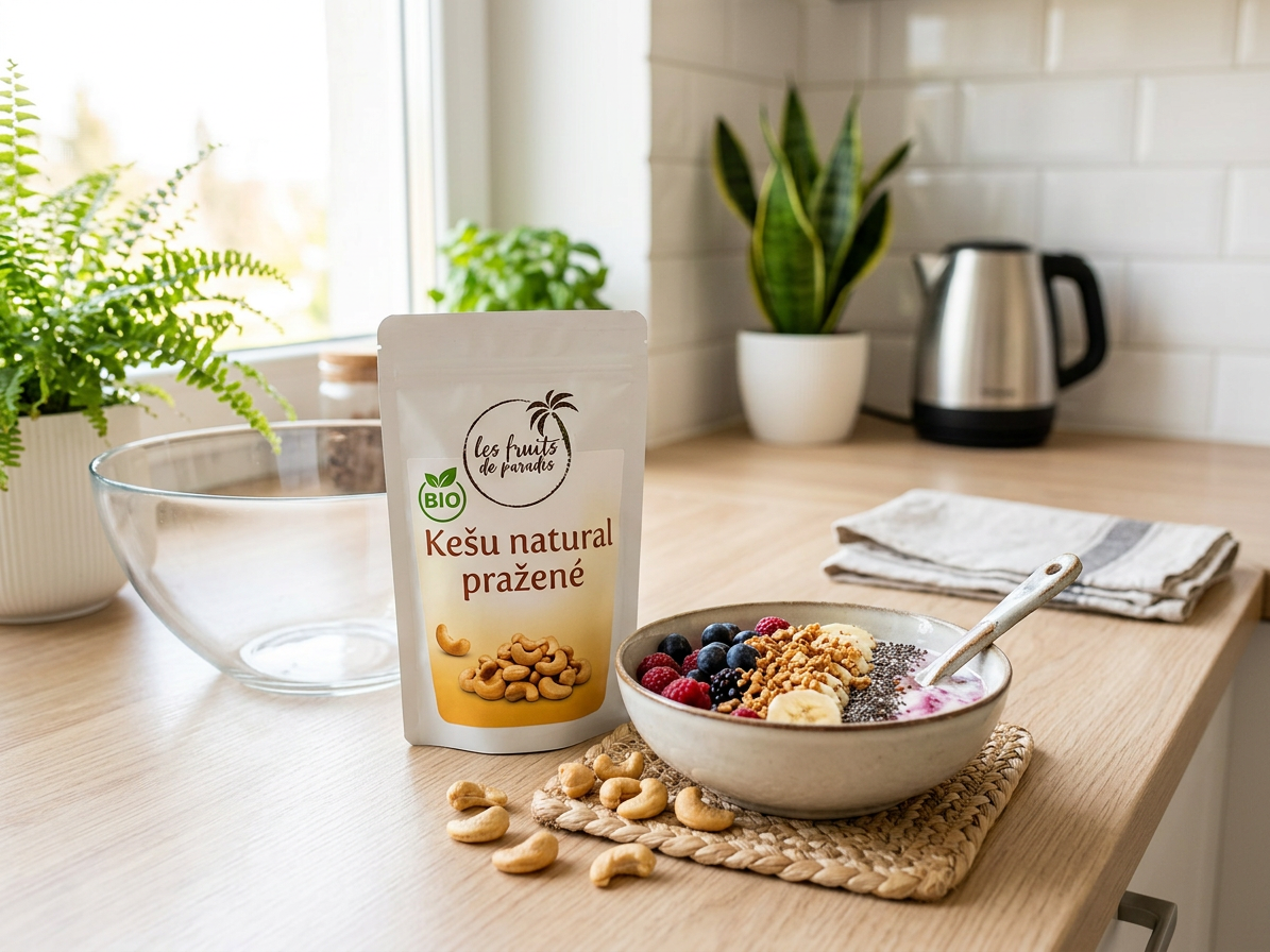 Kešu pražené nesolené BIO 1 kg LES FRUITS DU PARADIS