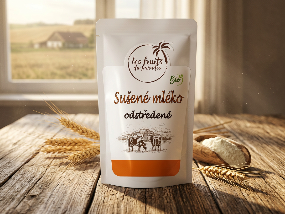 Sušené odstředěné mléko BIO 200 g LES FRUITS DU PARADIS