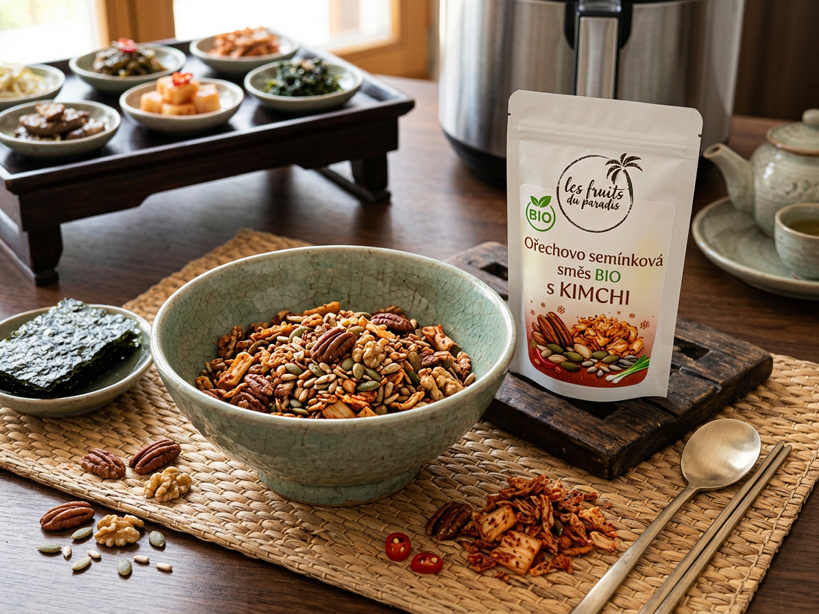 Ořechovo semínková směs BIO s KIMCHI 300 g LES FRUITS DU PARADIS