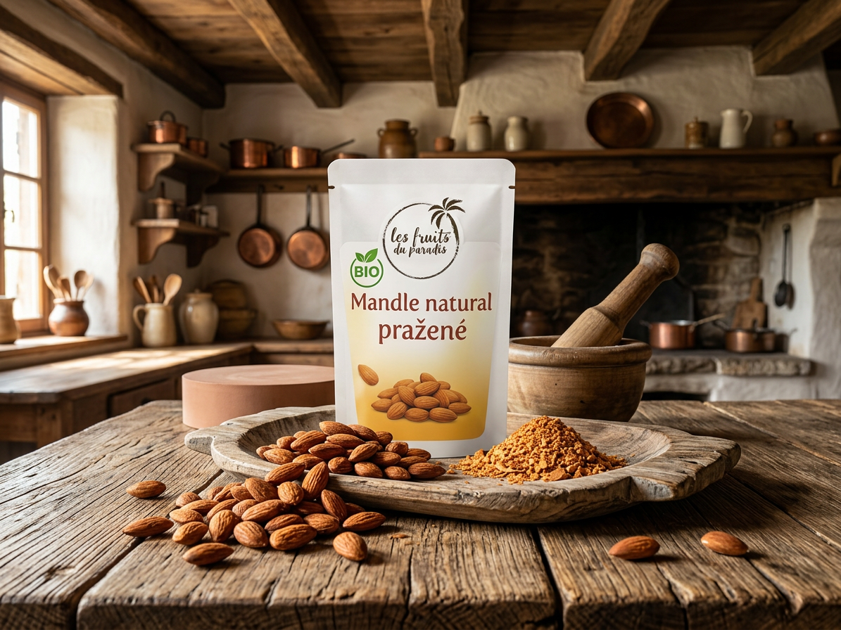Mandle natural pražené BIO 200 g LES FRUITS DU PARADIS