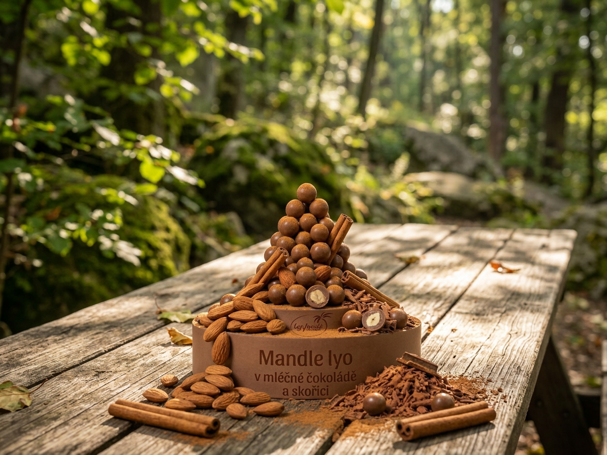 Mandle pražené natural v mléčné čokoládě a skořici 5 kg LES FRUITS DU PARADIS