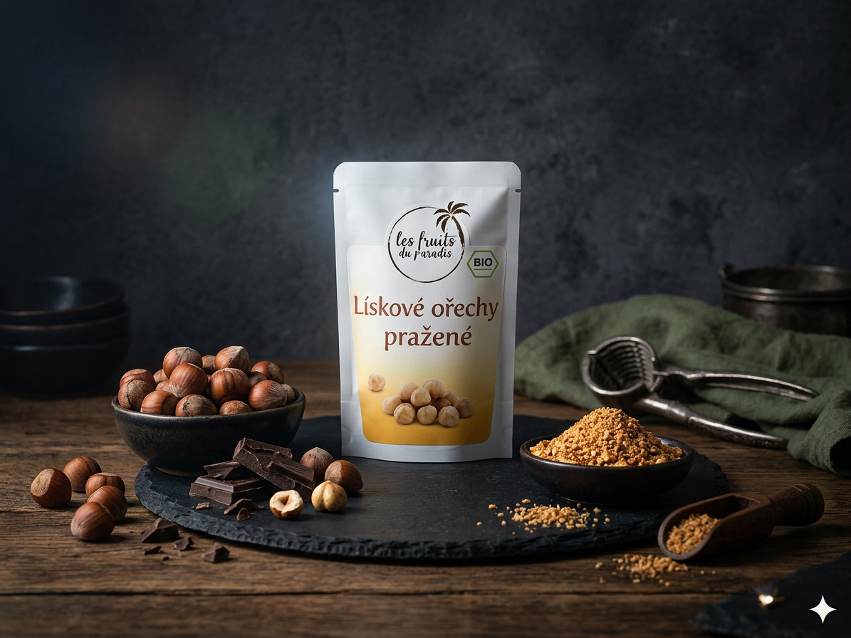 Lískové ořechy natural pražené BIO 1 kg LES FRUITS DU PARADIS
