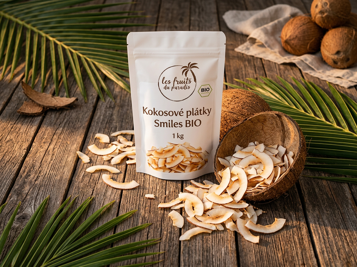 Kokosové plátky - Smiles BIO 500 g LES FRUITS DU PARADIS