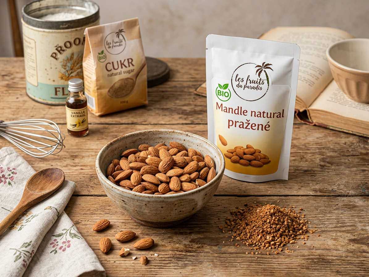 Mandle natural pražené BIO 1 kg LES FRUITS DU PARADIS