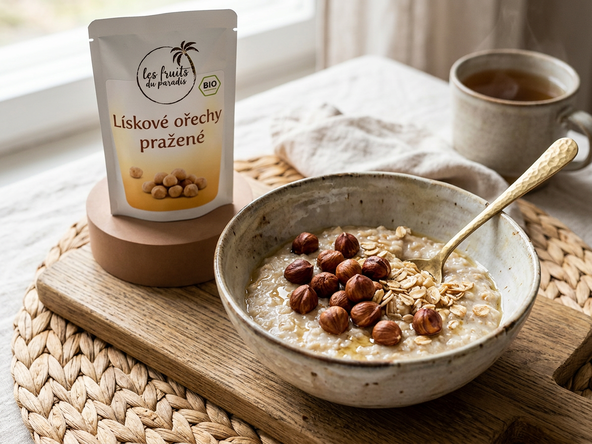Lískové ořechy natural pražené BIO 500 g LES FRUITS DU PARADIS