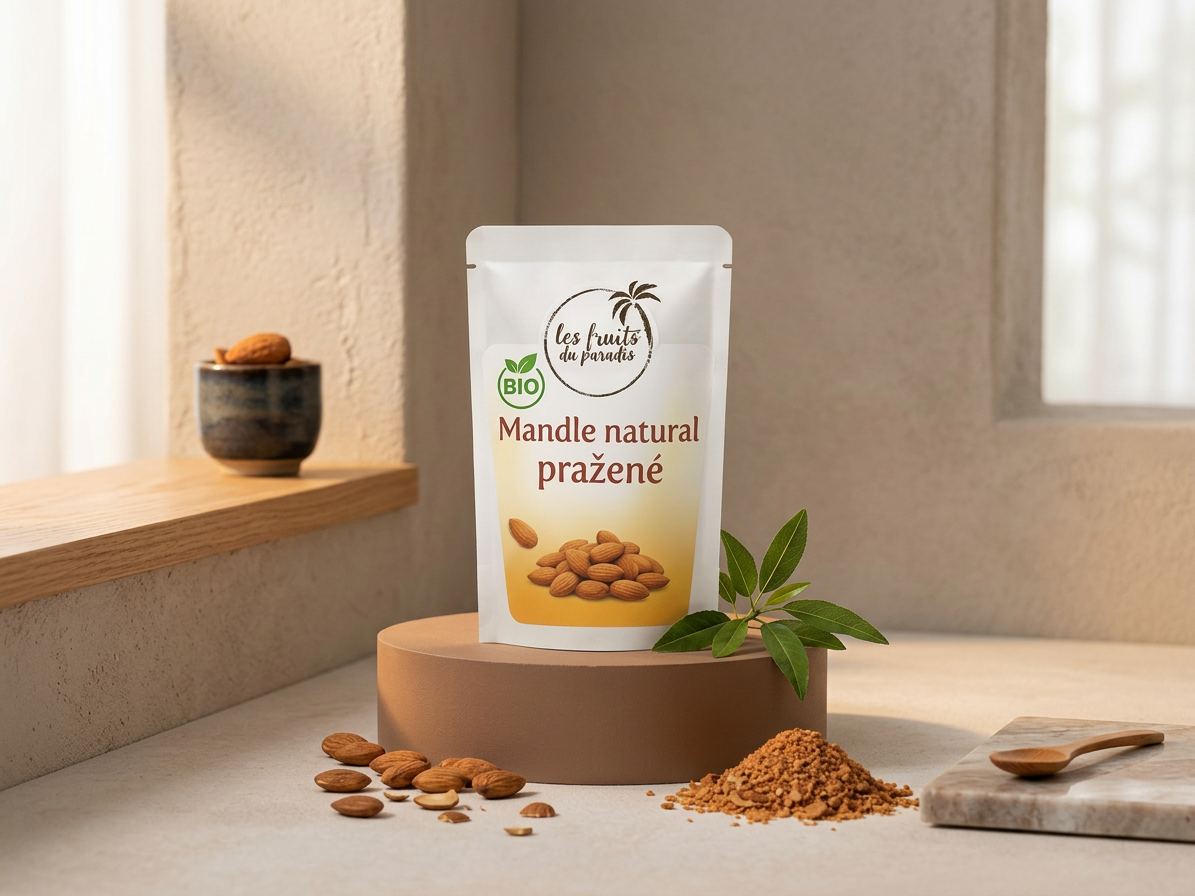 Mandle natural pražené BIO 3 kg LES FRUITS DU PARADIS