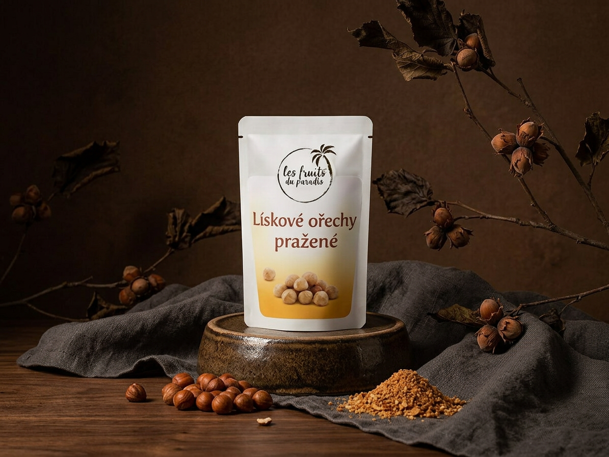 Lískové ořechy natural pražené 1 kg LES FRUITS DU PARADIS