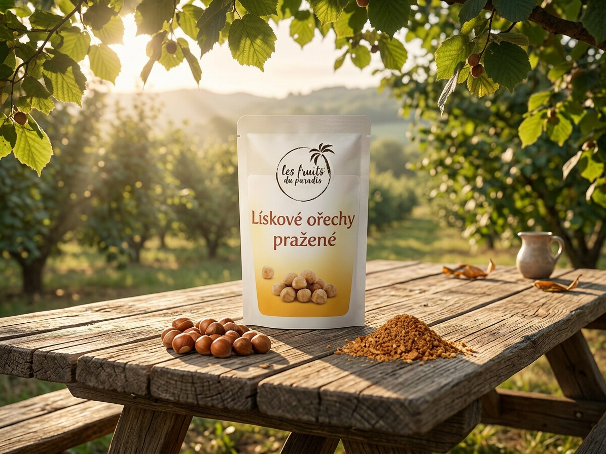 Lískové ořechy blanšované pražené CZ 500 g LES FRUITS DU PARADIS
