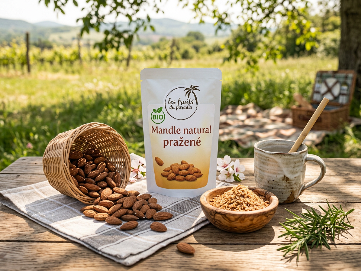 Mandle natural pražené BIO 200 g LES FRUITS DU PARADIS