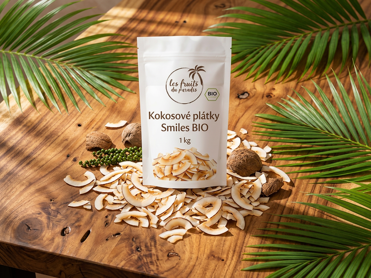 Kokosové plátky - Smiles BIO 200 g LES FRUITS DU PARADIS