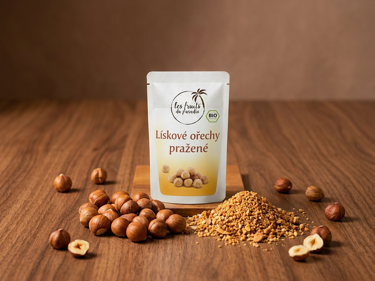 Lískové ořechy natural pražené BIO 500 g LES FRUITS DU PARADIS