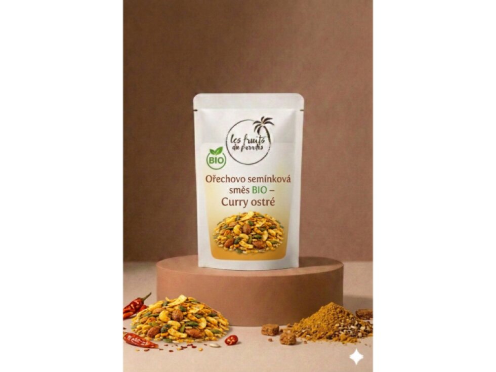 Ořechovo semínková směs – Curry ostré BIO 300 g LES FRUITS DU PARADIS