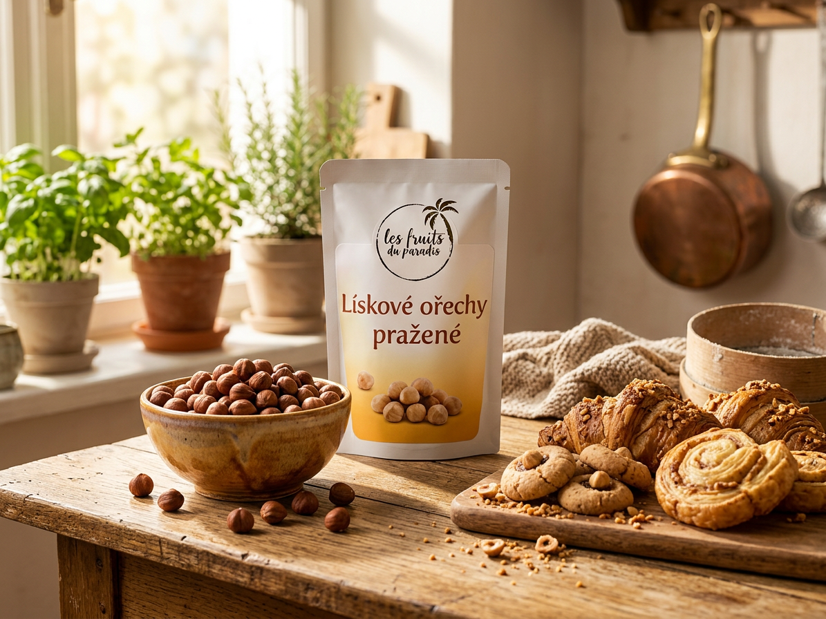 Lískové ořechy natural pražené 500 g LES FRUITS DU PARADIS