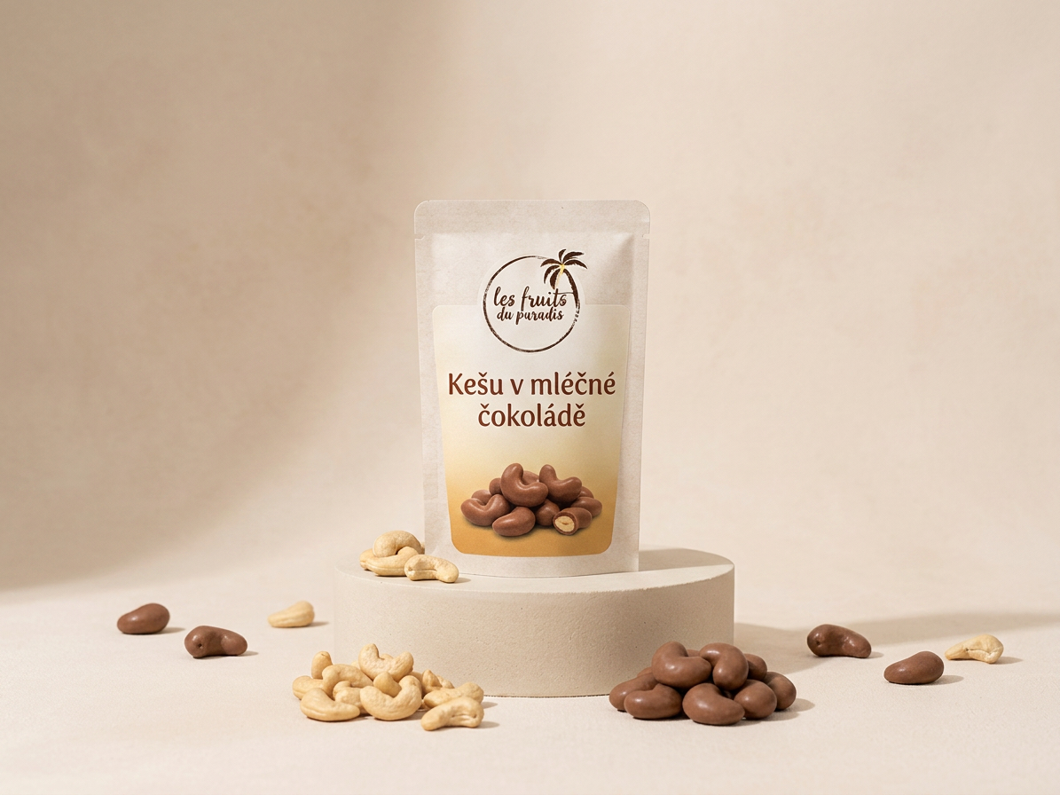 Kešu ořechy v mléčné čokoládě 200 g LES FRUITS DU PARADIS