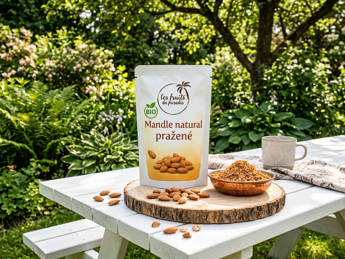Mandle natural pražené BIO 500 g LES FRUITS DU PARADIS