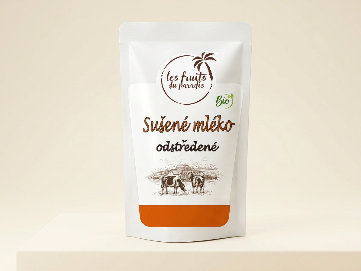 Sušené odstředěné mléko BIO 200 g LES FRUITS DU PARADIS