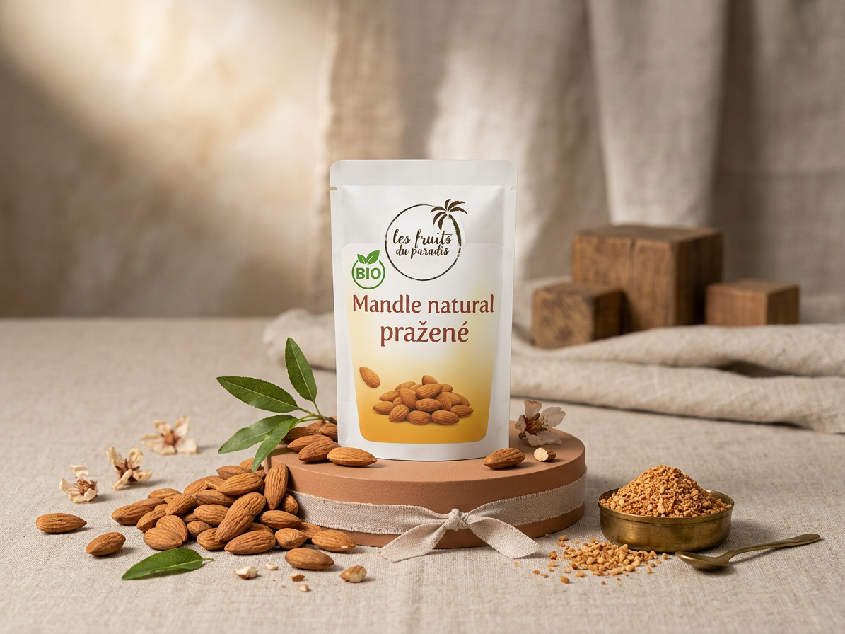 Mandle natural pražené BIO 200 g LES FRUITS DU PARADIS