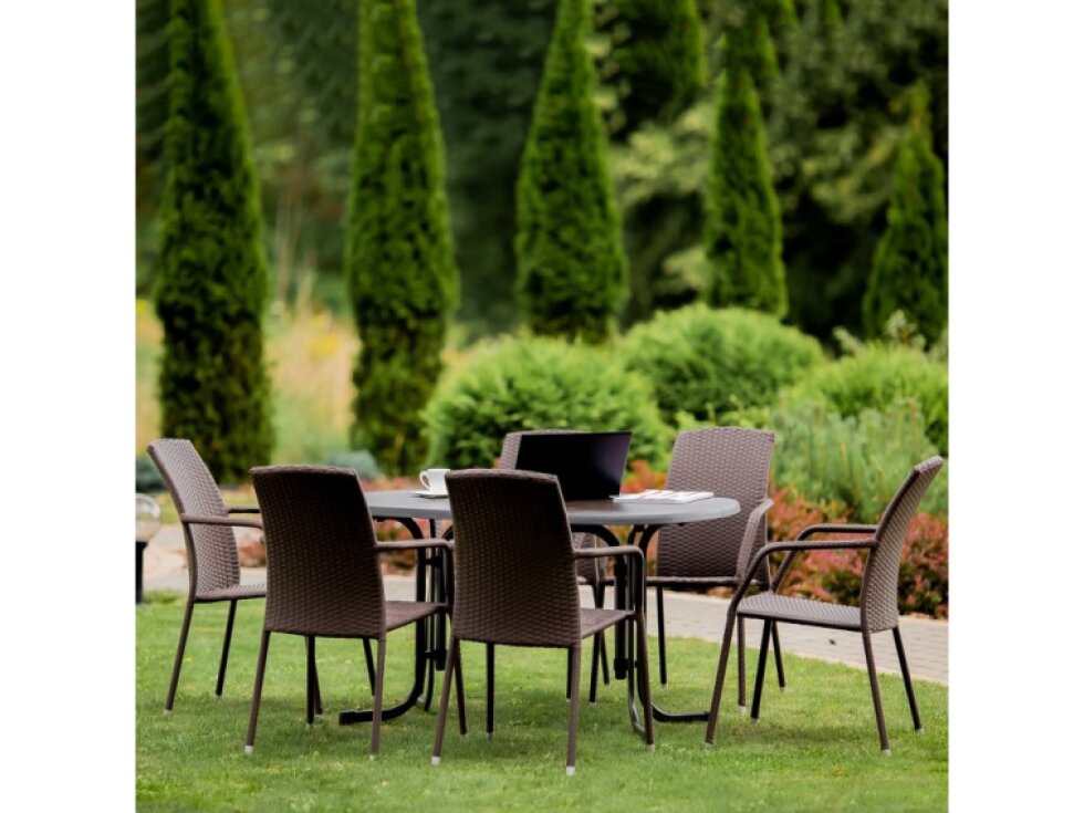 Zahradní křeslo z technorattanu Etienne Wenge PATIO