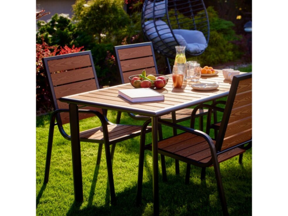 Hnědé zahradní křeslo Solar PATIO