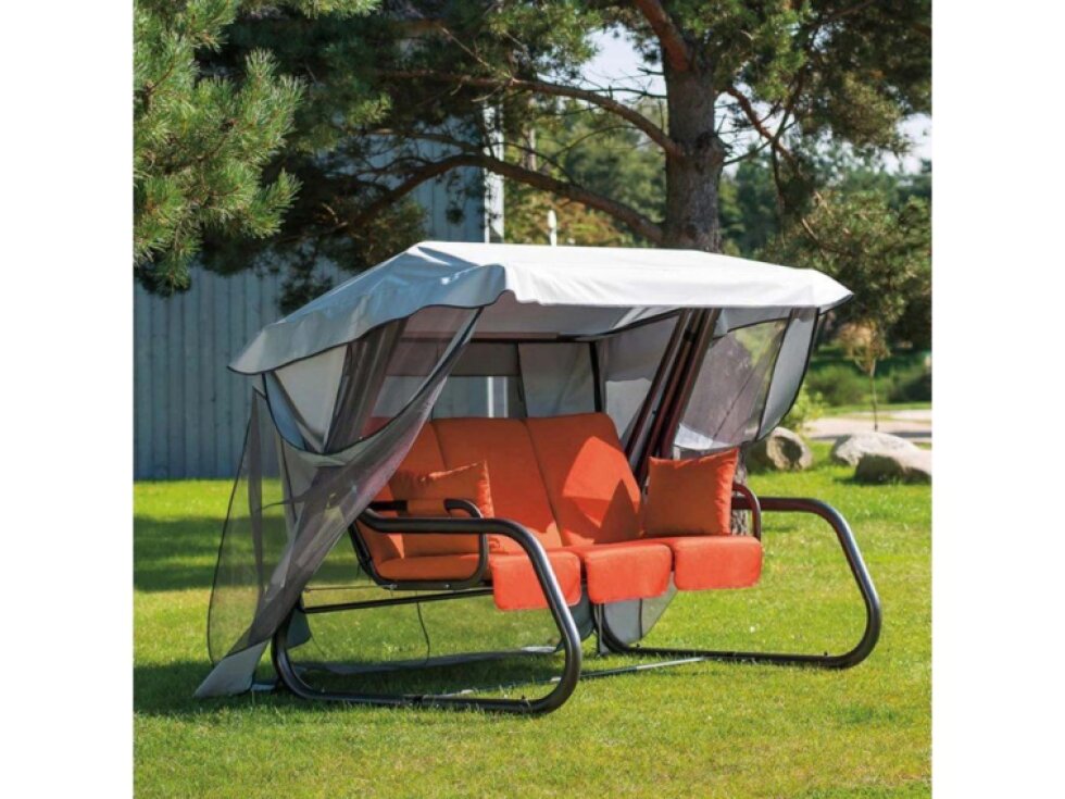 Zahradní houpačka Venezia s moskytiérou D001-04PB PATIO + 2 polštářky GRATIS