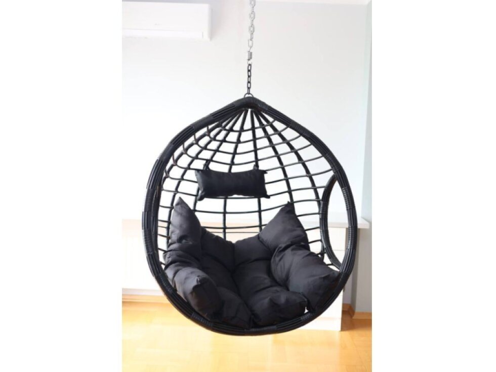 Závěsný koš Dominikana BLACK (bez kovové kostrukce bez podstavce)