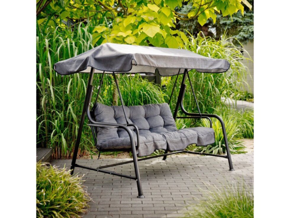 Zahradní houpačka Hawaii Black Edition s bočními stolky H024-07IB PATIO