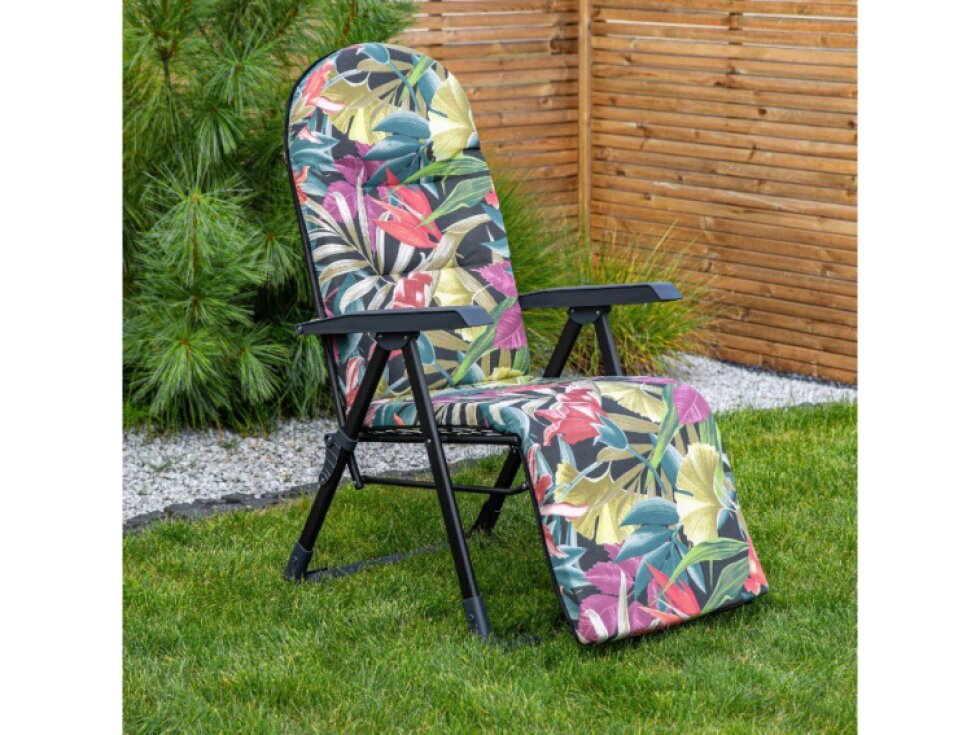 Polohovací zahradní křeslo s podnožkou Galaxy Plus Black Edition G052-23IB PATIO