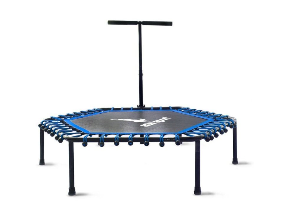 Aga Trampolína Fitness s držadlem, 130 cm, Modrá, Nosnost 120 kg